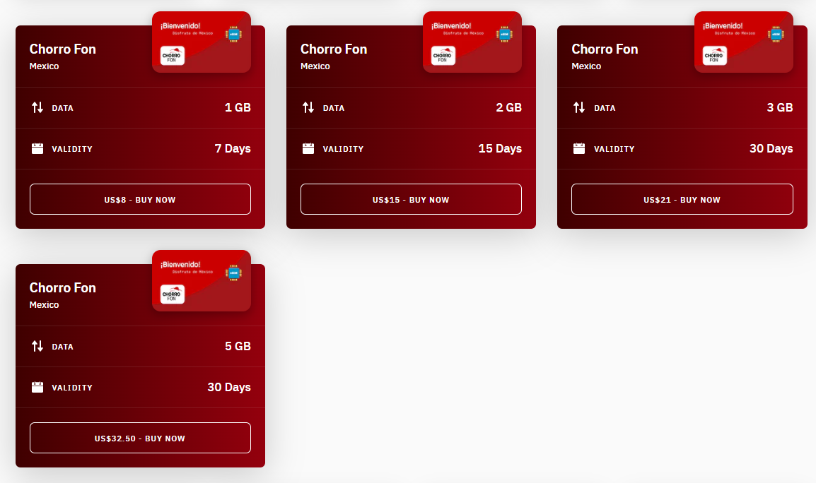 Airalo eSIM Mexico Plans